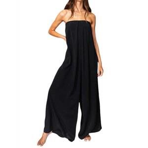 NEW BUCKETLIST jana strapless flowy jumpsuit in black